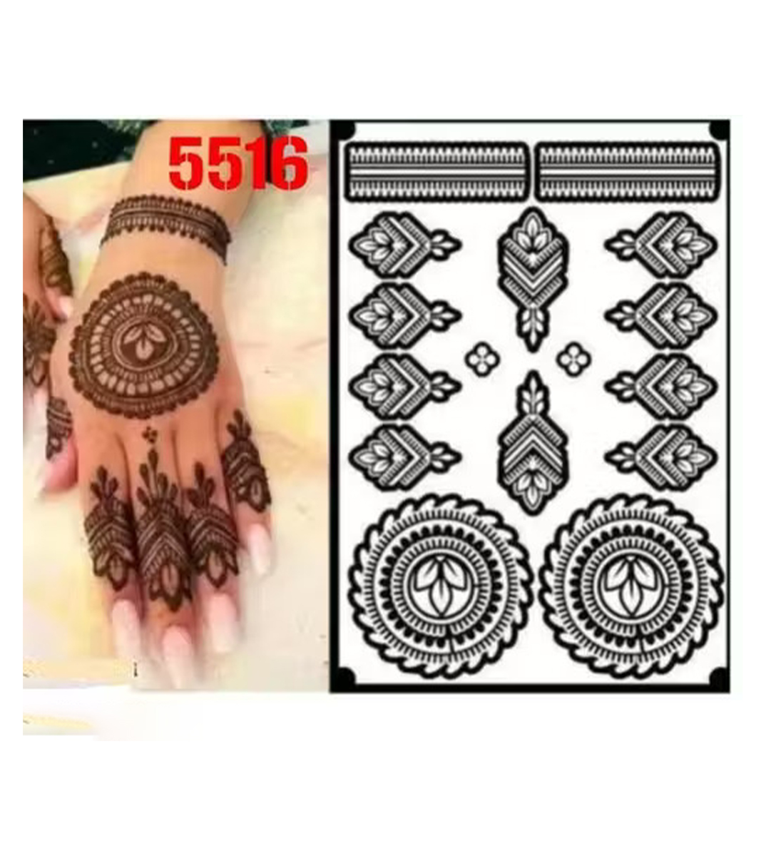 10 Mehendi Stencil 7 - Image 1
